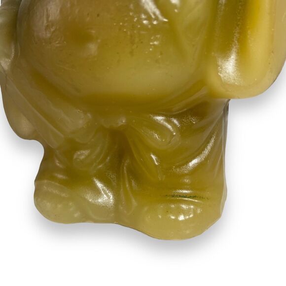 Vintage Japan 7 in Handcrafted Laughing Buddha Hotei Luck Bringing Brown Candle - Picture 9 of 11